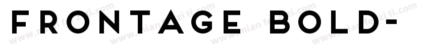 Frontage Bold字体转换